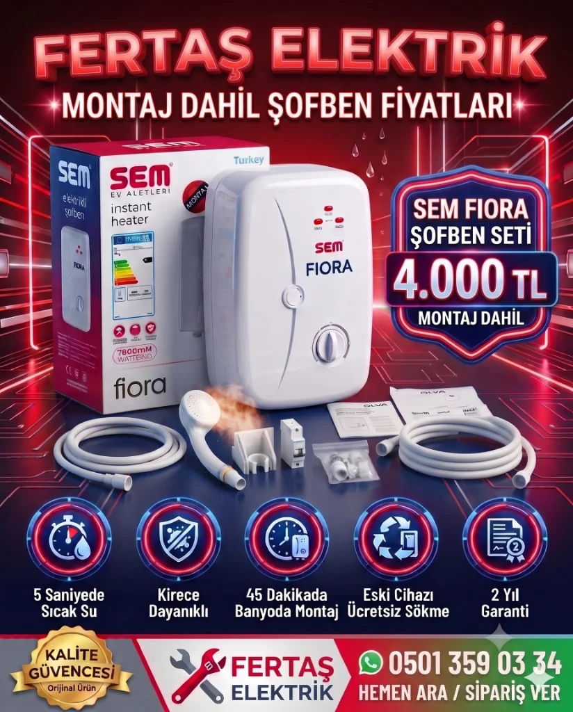 Sem Fiora 7 kW Şofben Fertaş Elektrik Kampanyası
