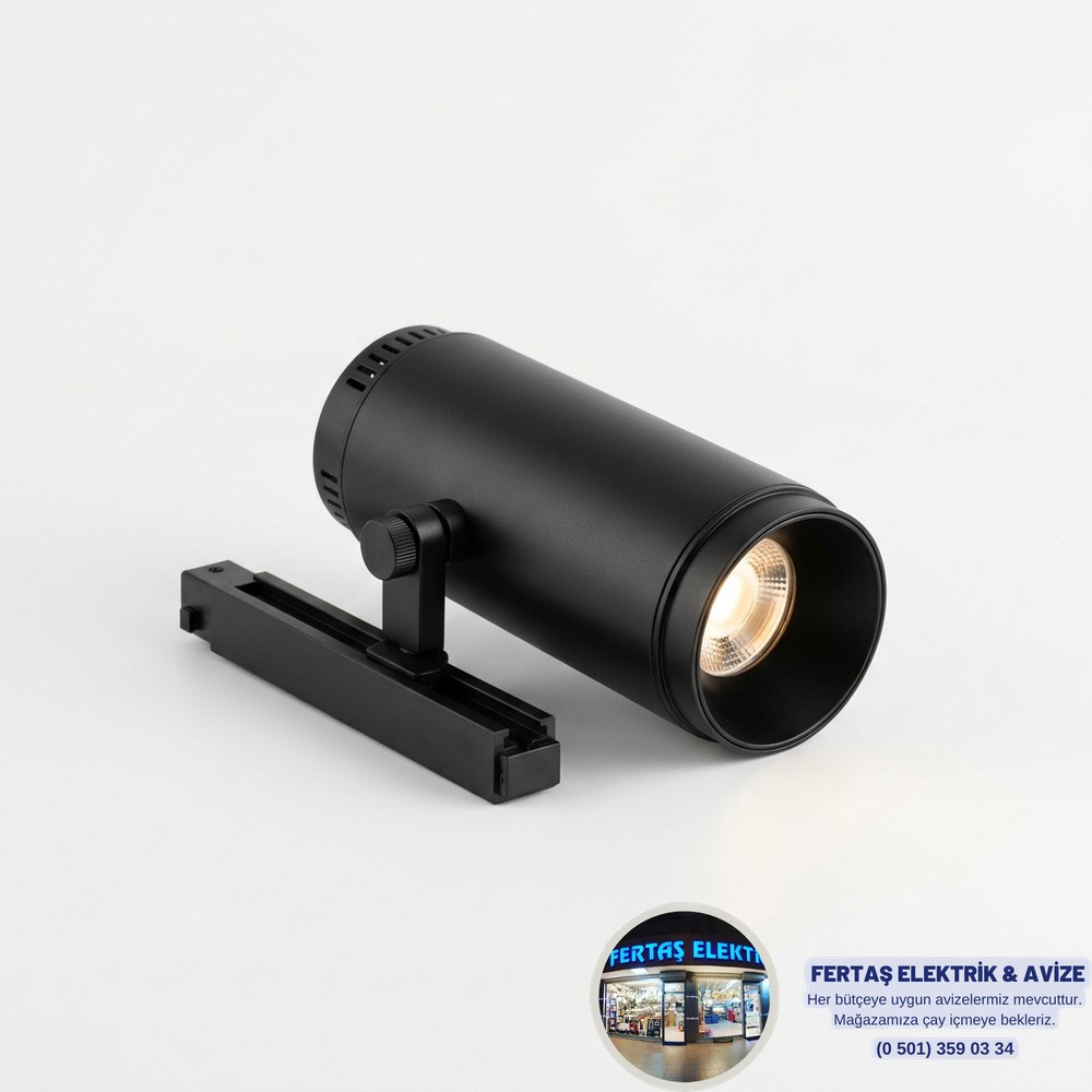 Cata 30W Monofaze LED Ray Spot Siyah Kasa (Günışığı 3200K)