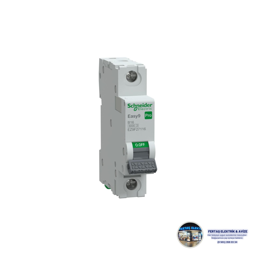Schneider Easy9 1 Fazlı 16A B Tipi Otomatik Sigorta