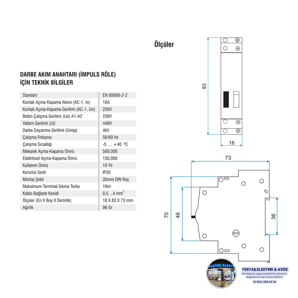 Siemens 3 Fazlı Darbe Akım anahtarı (İmpuls Röle) 16A