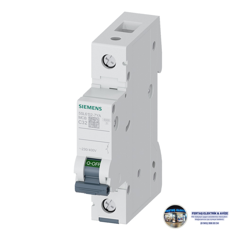 Siemens 5SL6 1 Fazlı 32A C Tipi Otomatik Sigorta