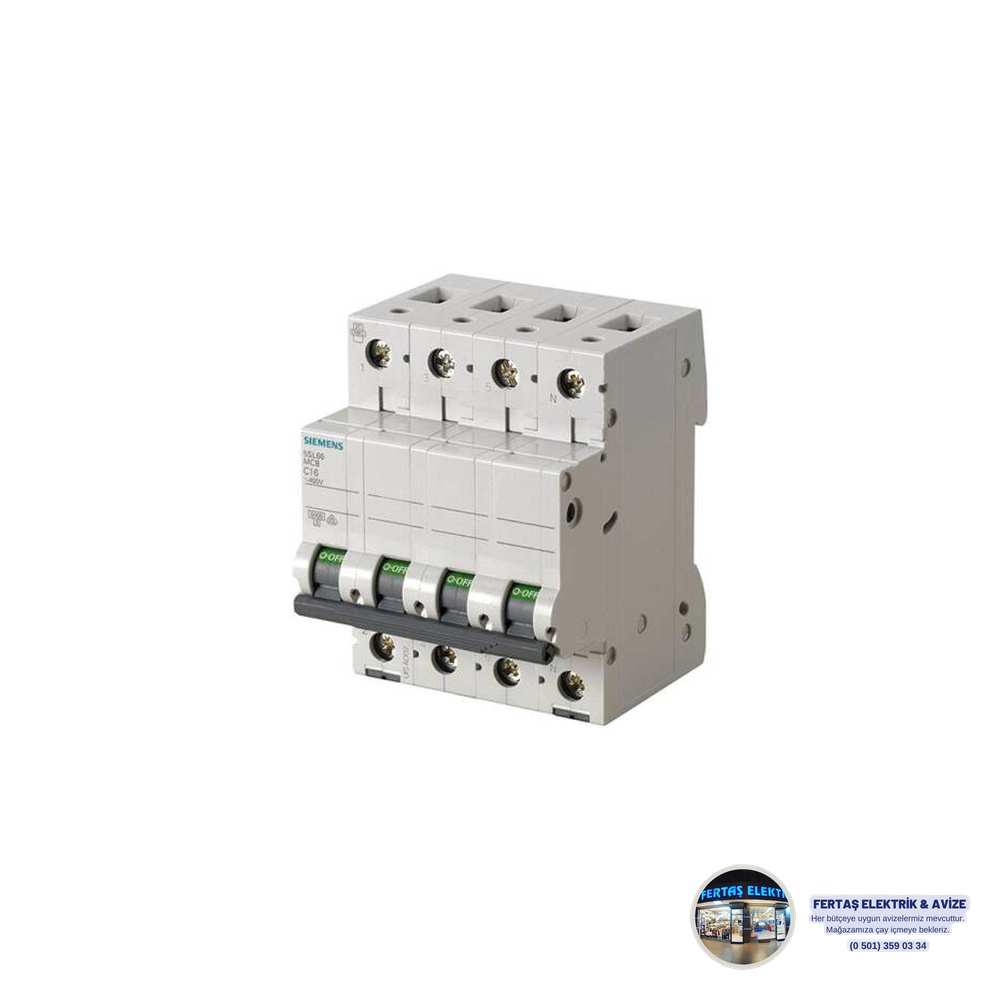 Siemens 5SL6 3 Fazlı 16A C Tipi Otomatik Sigorta