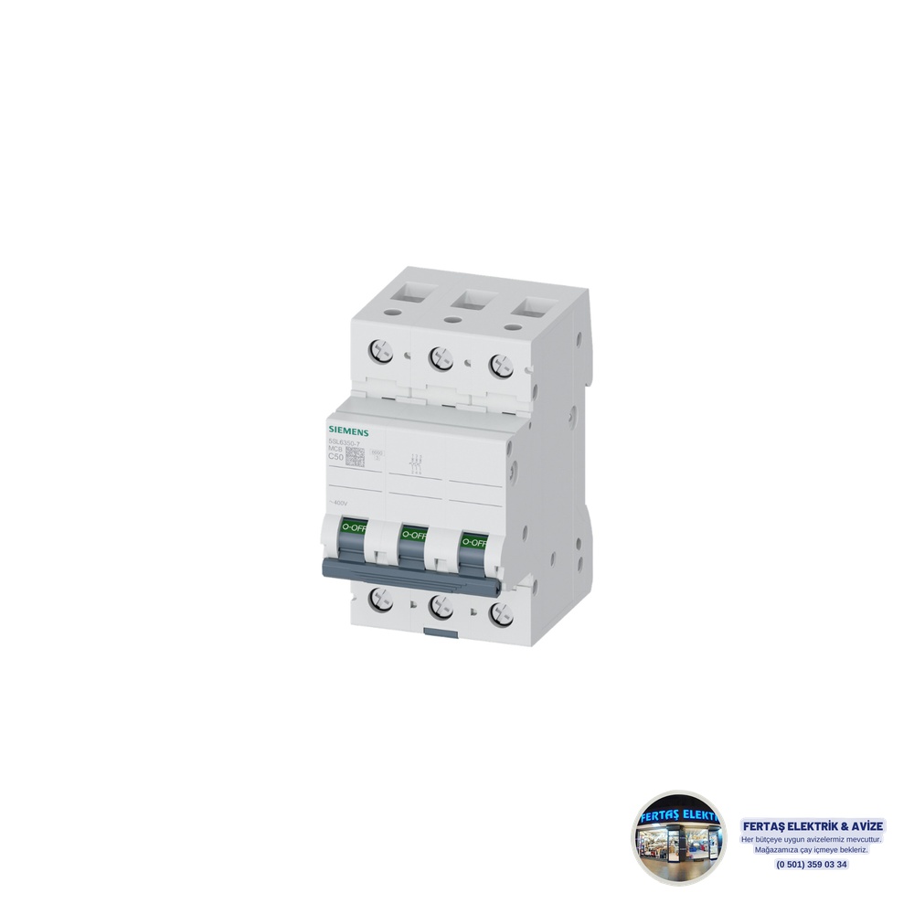 Siemens 5SL6 3 Fazlı 50A C Tipi Otomatik Sigorta