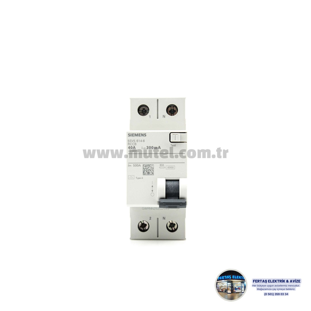 Siemens 5SV 4 Kutuplu 40A 30mA Kaçak Akım Rölesi