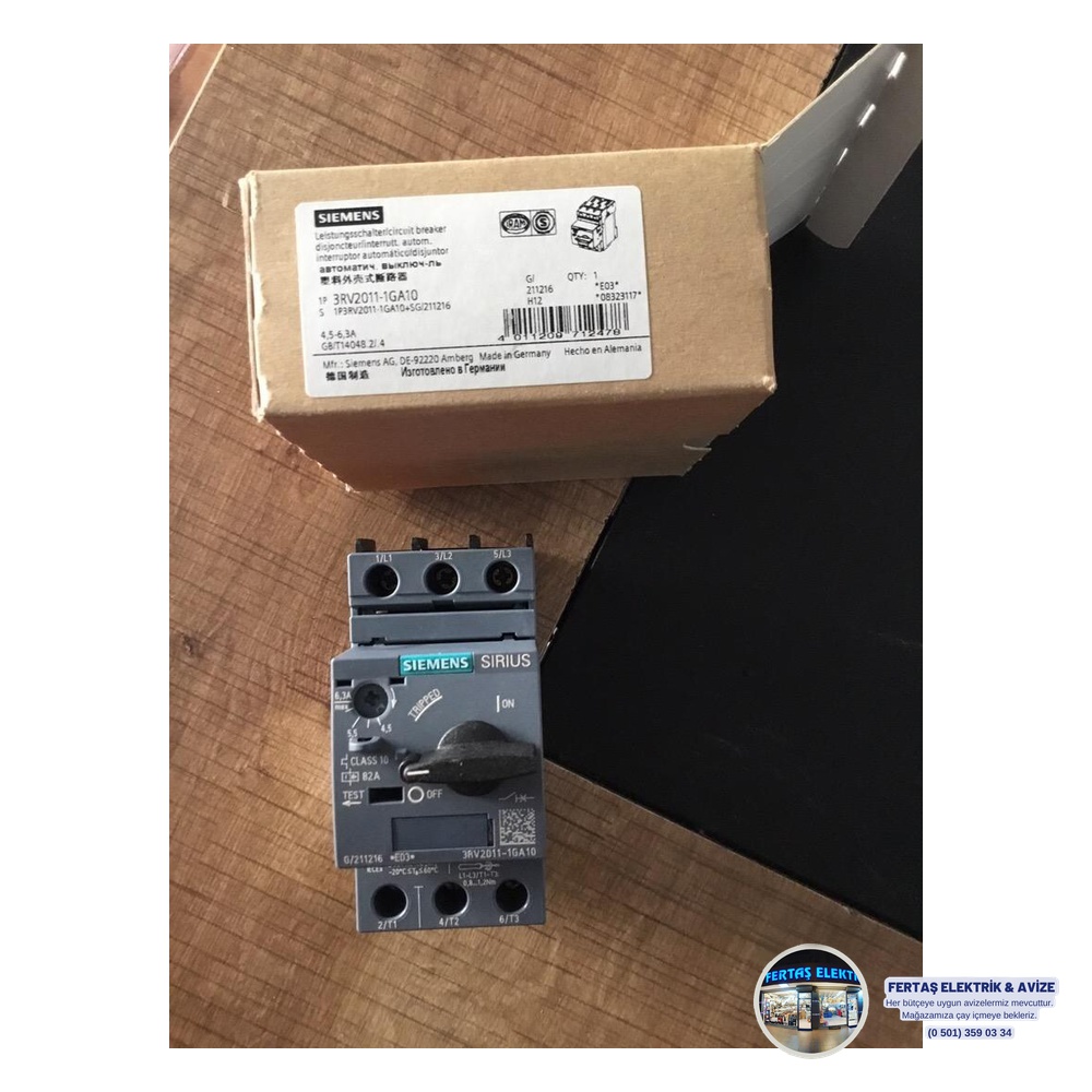 Siemens Termik Manyetik Motor Koruma Şalteri 6.3-10A